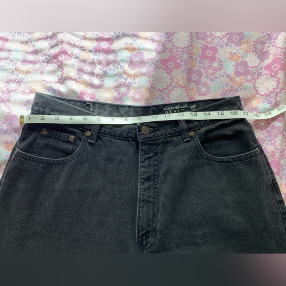 Vintage 90s Eddie Bauer black loose fit jeans size 16 - Picture 2 of 8